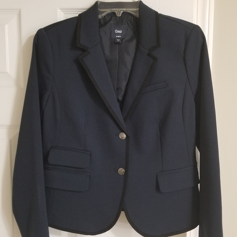 Gap navy and black pipes blazer